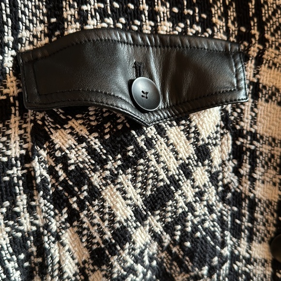 Zara Hounstooth Shacket with Leather Details - Picture 5 of 6